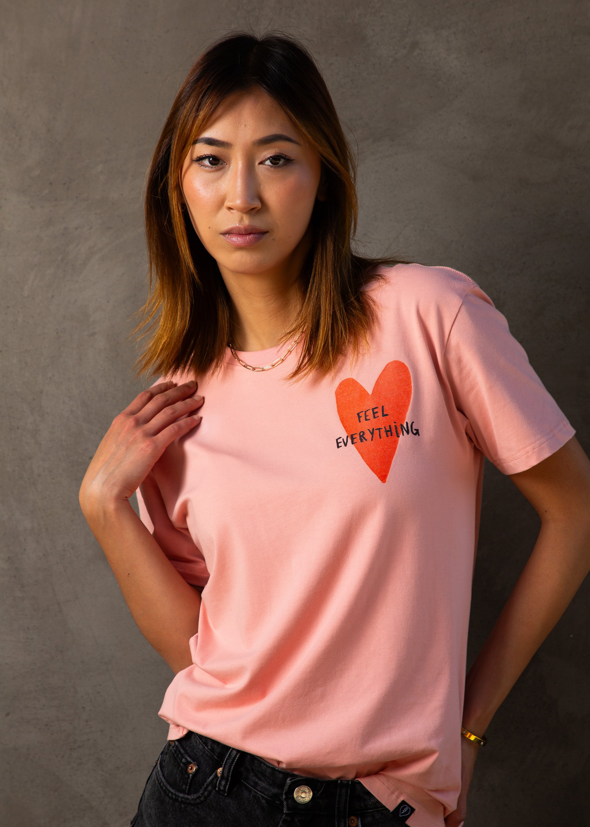 Feel Everything Peach Tee product image (2)
