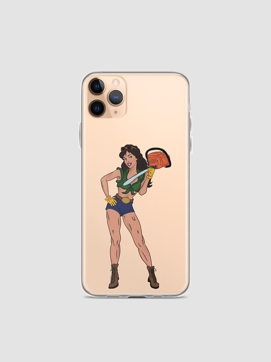 iPhone Case - Brunette Chainsaw Betty Pinup product image (1)