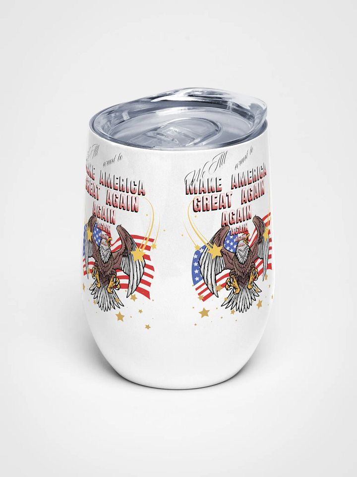Patriotic Double-Wall Wine Tumbler eagle design dads moms product image (1)