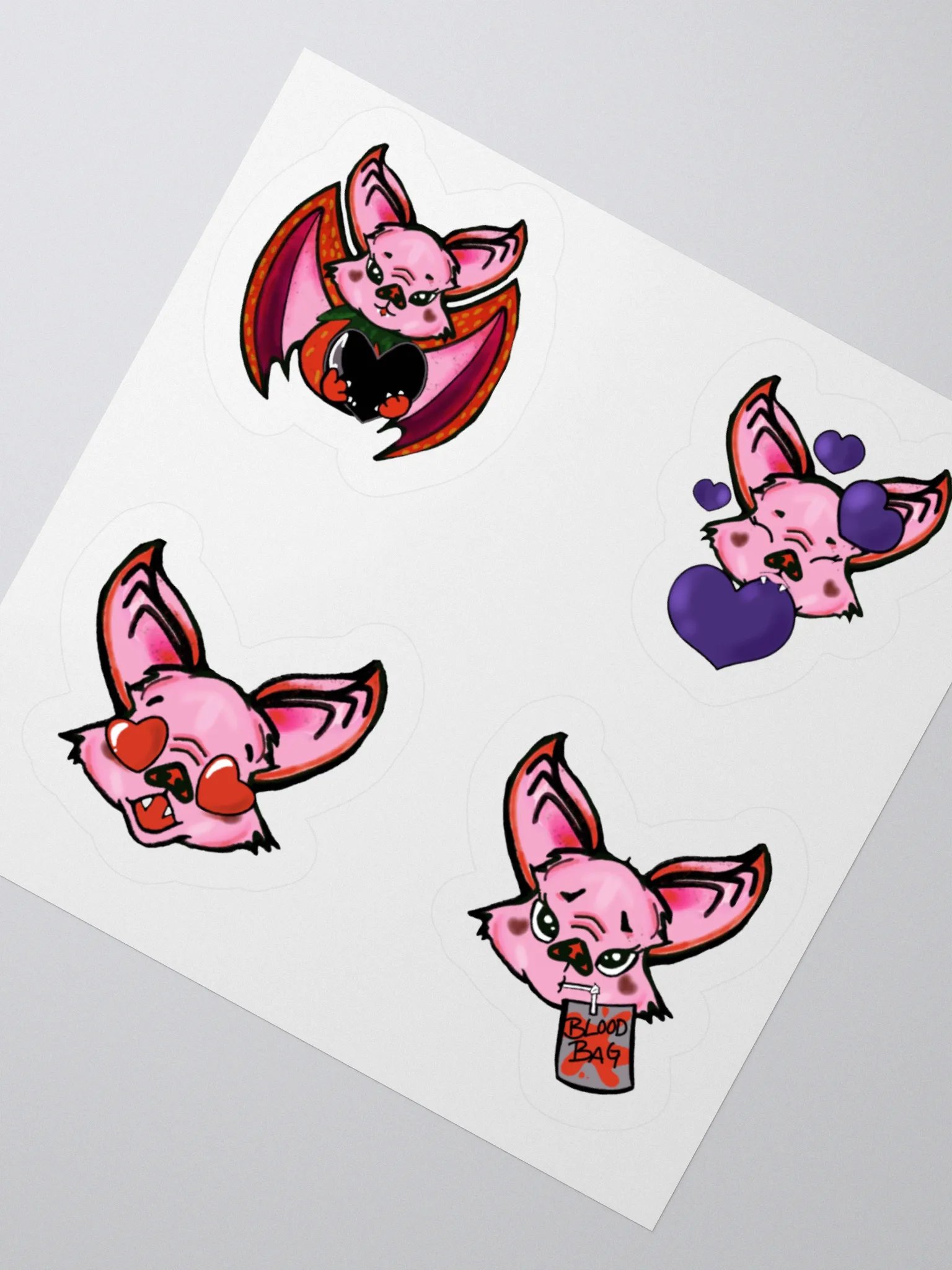 Heartfelt Bats Kiss Cut Stickers Set product image (3)