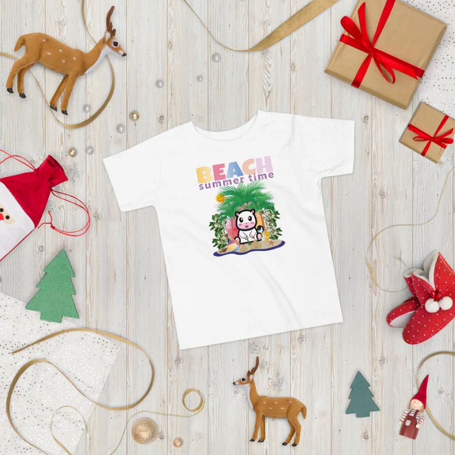 Beach Summer Funny Colorful Bella + Canvas Toddler T-Shirt – Funny Shirt & Gift for Kids product image (3)