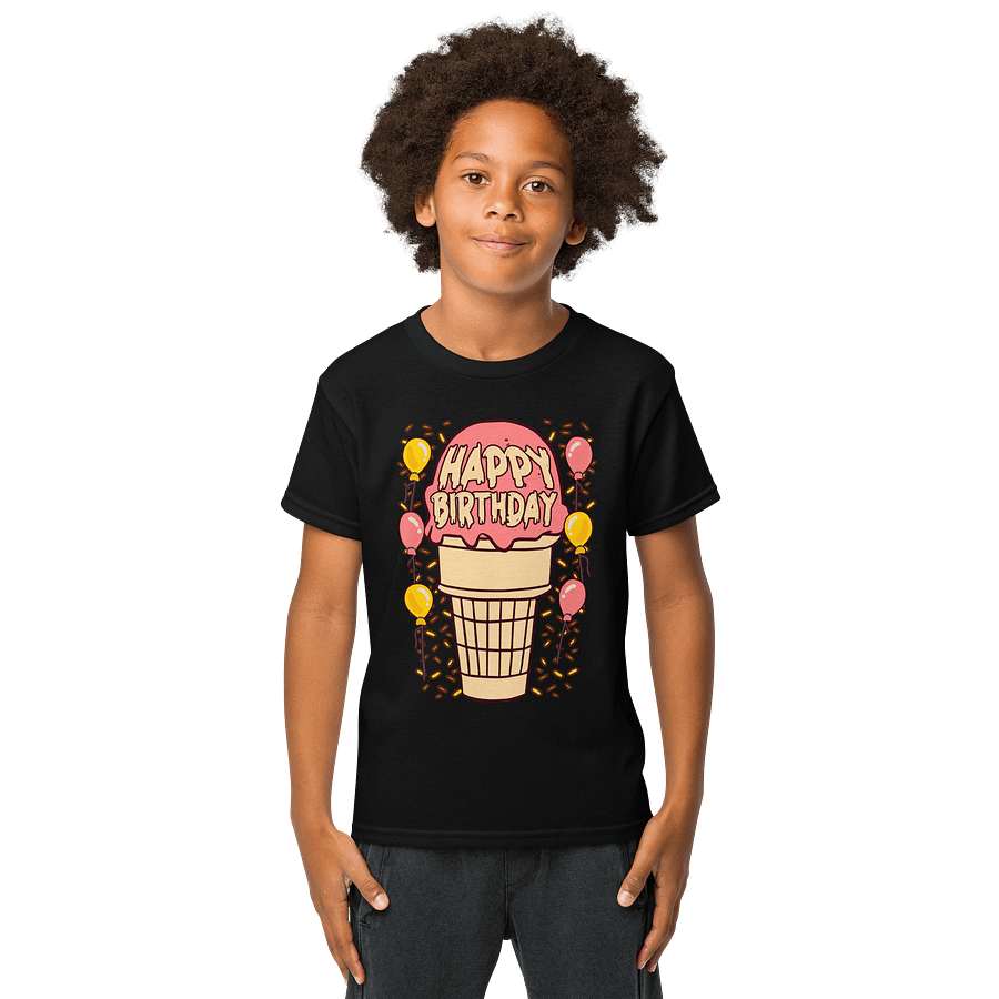 Happy Birthday (Ice Cream Cone) T-Shirt For Kids product image (1)