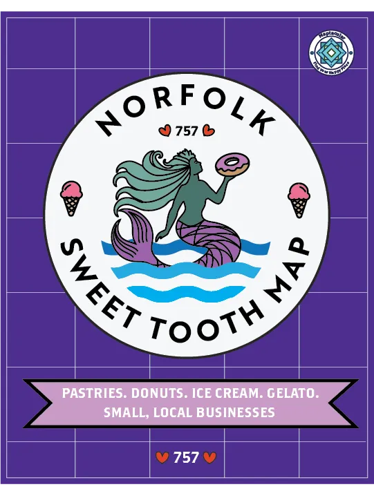 Norfolk 2025 Sweet Tooth Trail Map - instant digital download product image (1)