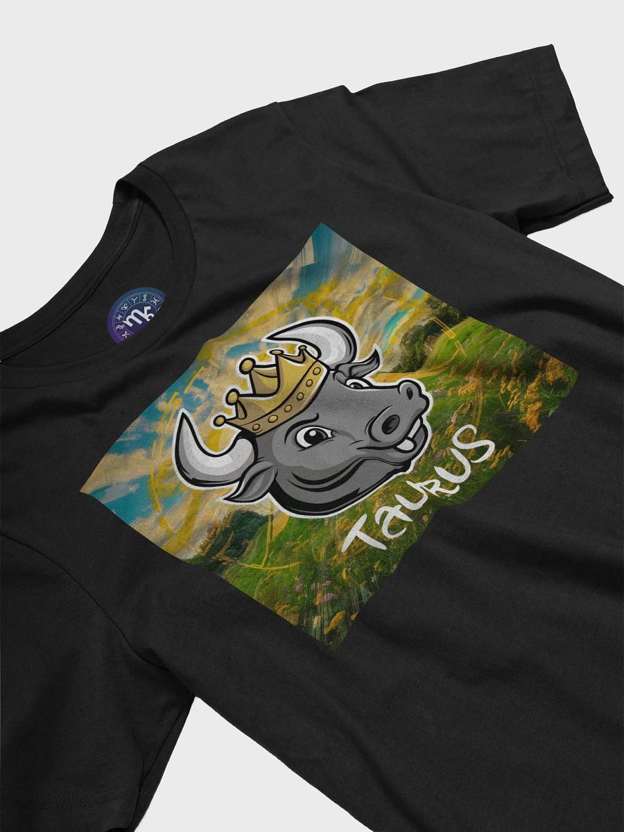 Unisex Taurus Zodiac T-Shirt with Crowned Bull Design - Supersoft Cotton product image (5)