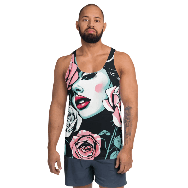 Roses and Beauty All-Over Tank Top unisex product image (1)