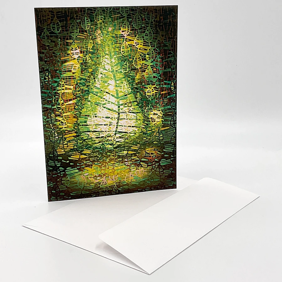 Mystic Leaves Greeting Cards, Assorted All Occasion Handmade Note Card, 4 Pack, 5x7 inches, Blank Inside, with Envelopes product image (3)