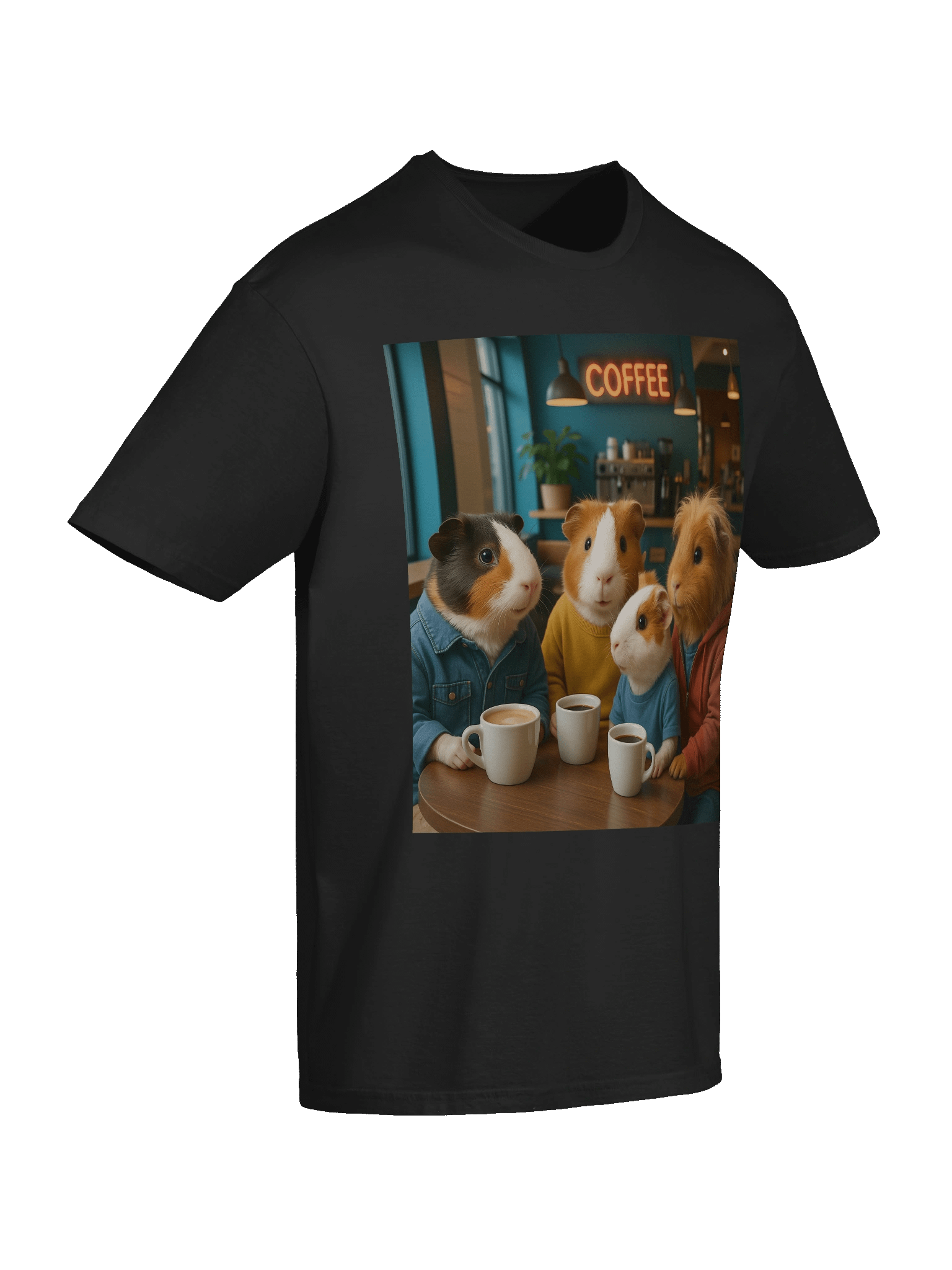 Cozy Cafe Crew Guinea Pig T-Shirt product image (88)