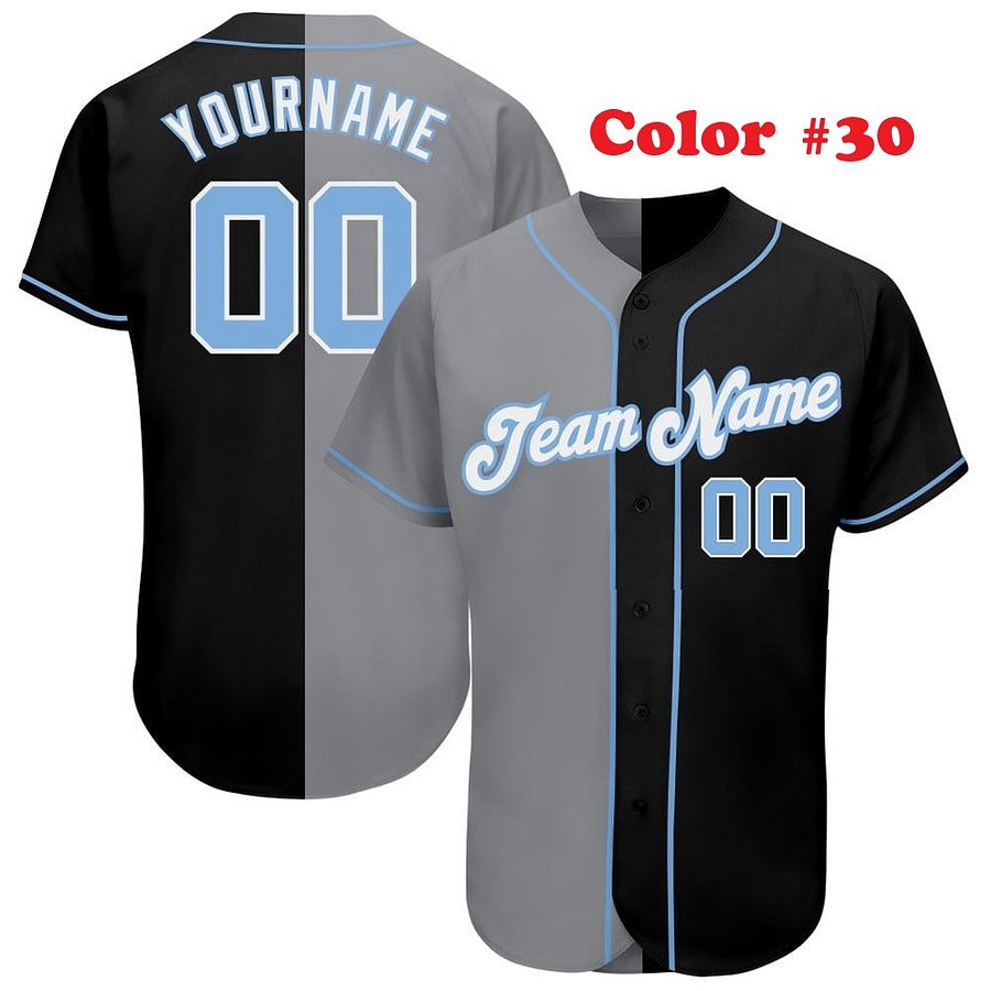 Authentic Baseball Jersey, Custom Baseball Jersey, Personalized Sport Jersey, Straight Lines 2 Color Left Right product image (7)