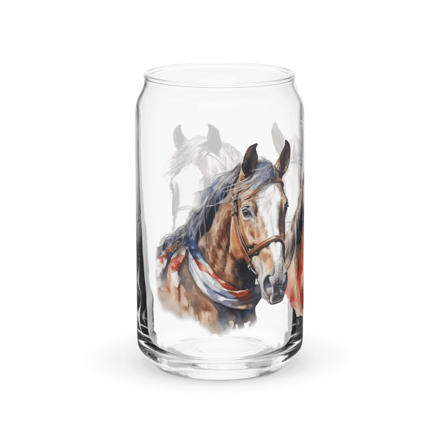 Patriotic Horses Can-Shaped Glass product image (3)