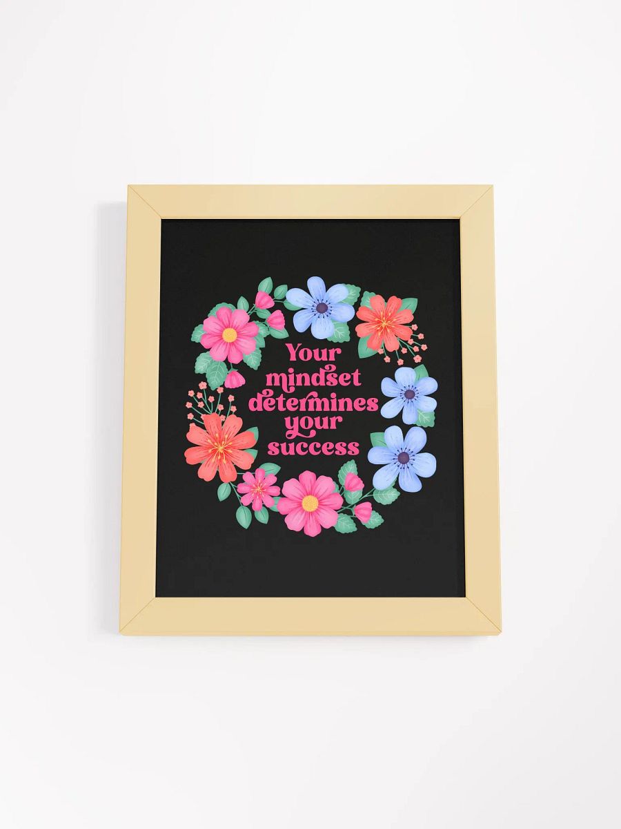 Your mindset determines your success - Motivational Wall Art Black product image (4)