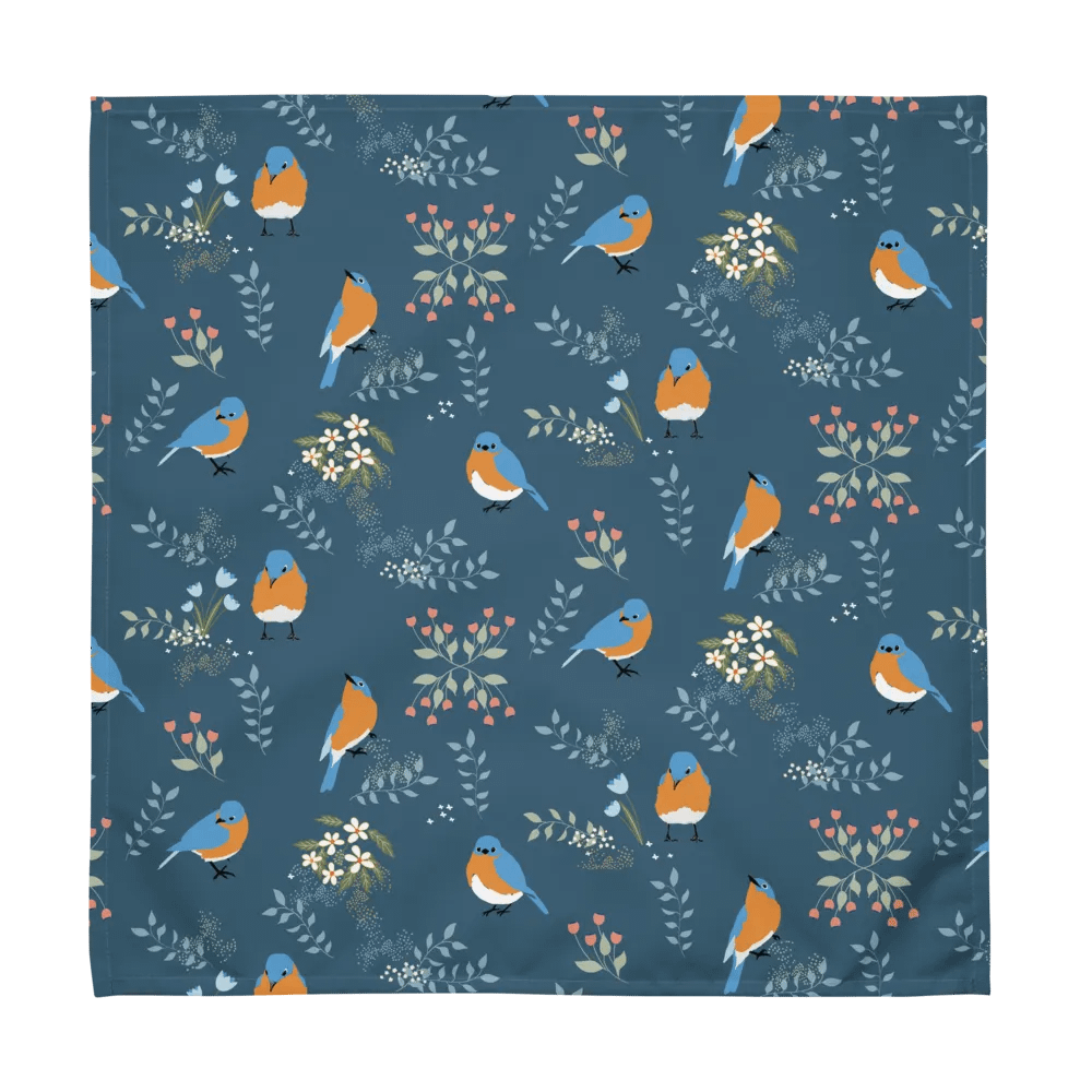 Variety Set of 4 Napkins Featuring Midnight Blues Bluebirds product image (5)