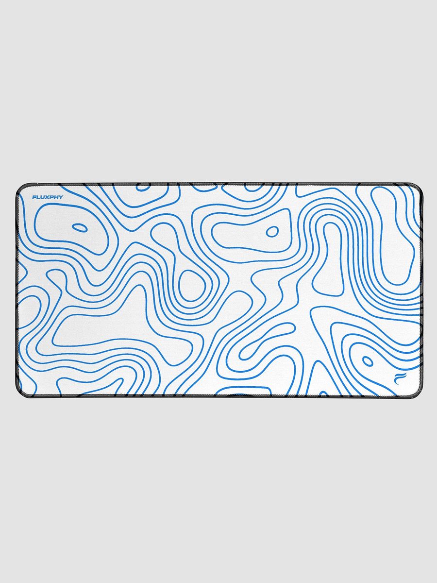 White Blue Topography Mousepad by Fluxphy product image (1)