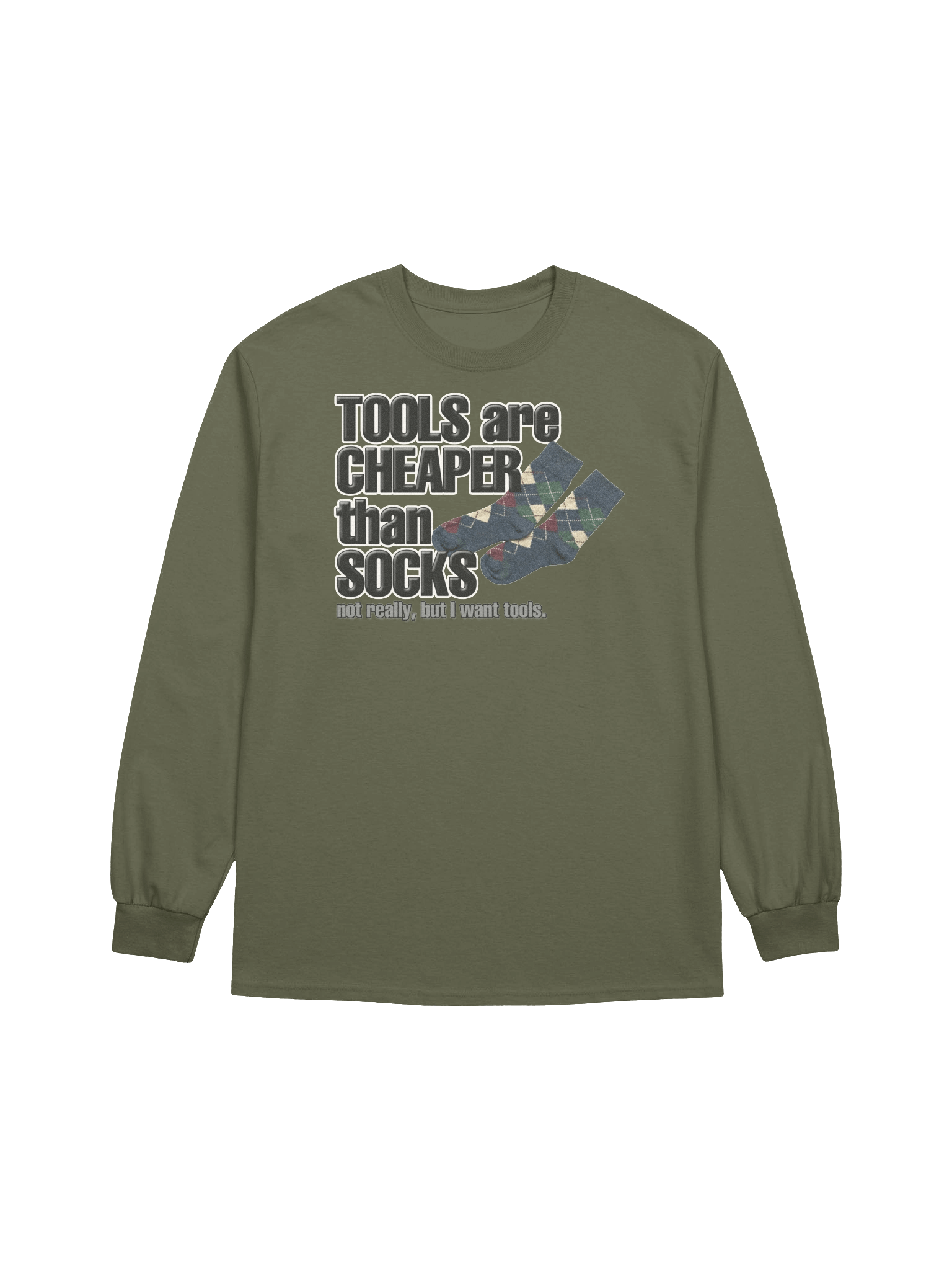 “Tools Are Cheaper Than Socks” Holiday long sleeve Tee product image (3)