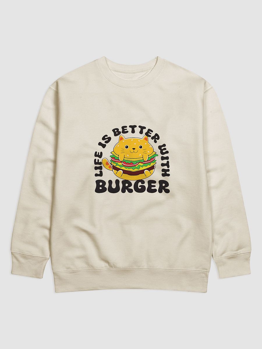 Happy Burger Cat Sweatshirt product image (1)
