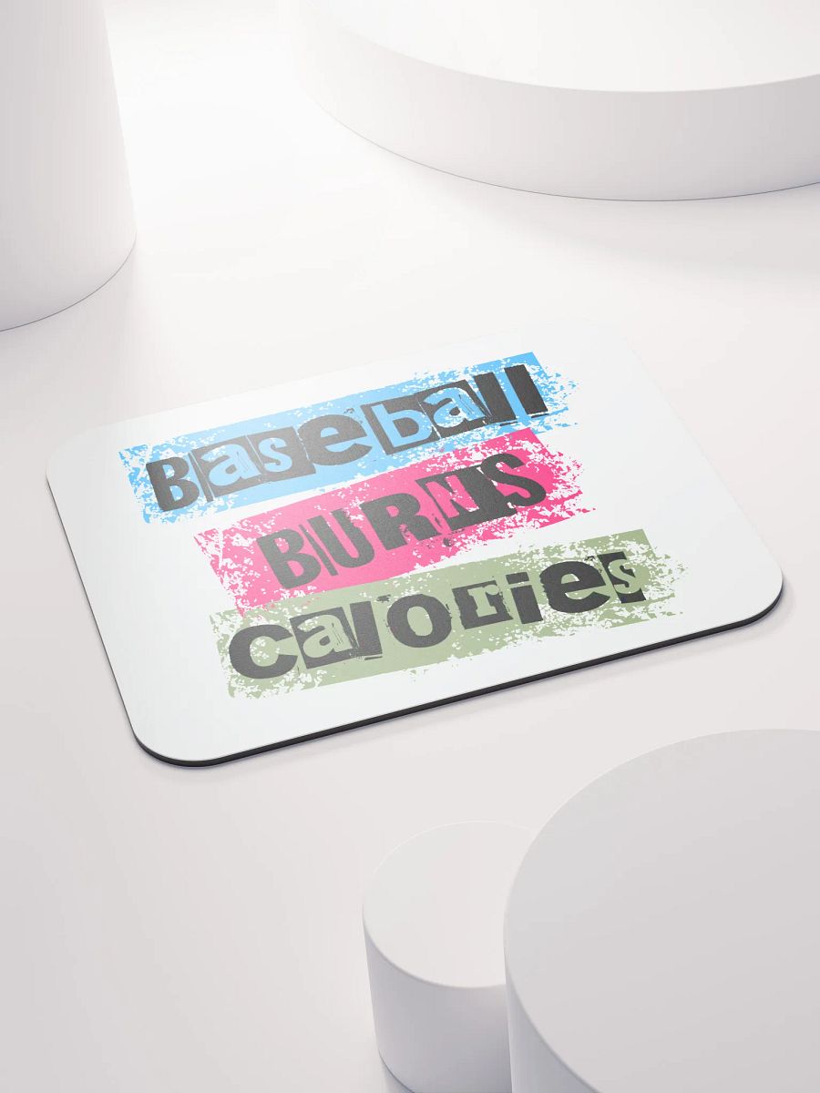 Baseball Burns Calories Grungy Mouse Pad product image (4)