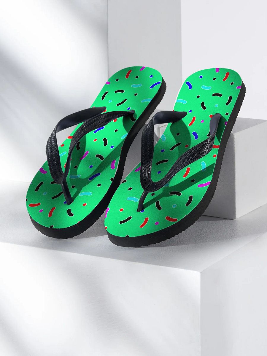 Green Sprinkles Flip Flops product image (2)