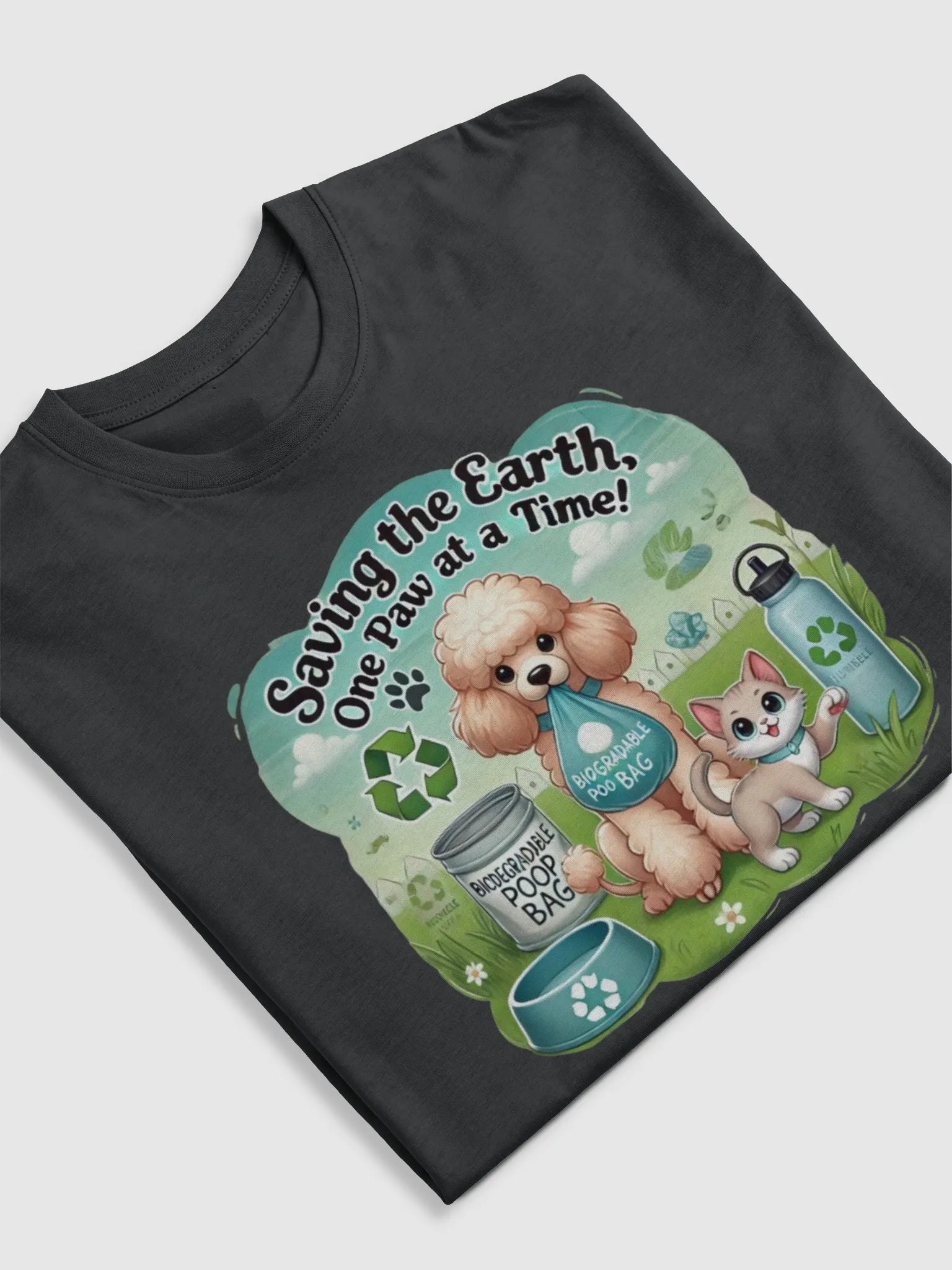 Eco-Friendly Pet Care Cartoon Tee product image (5)