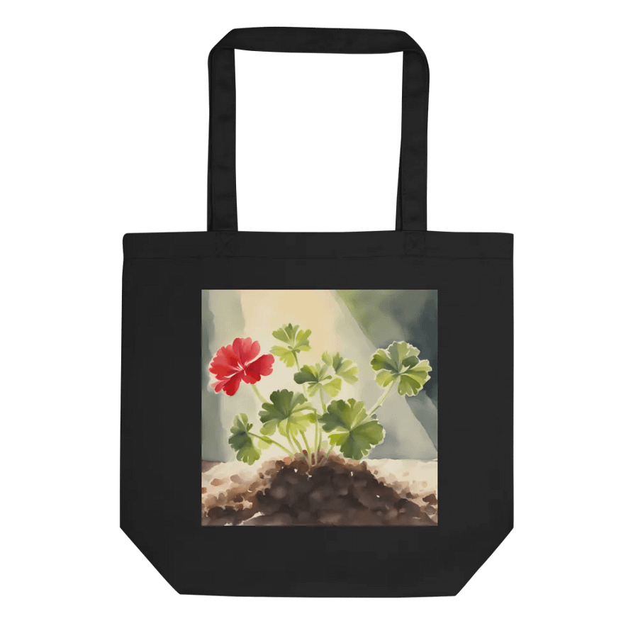 Red Geranium SunBathing, Organic Cotton Twill Tote Bag product image (5)