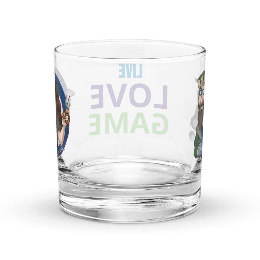 Downey Live, Love, and Game Rocks Glass product image (4)