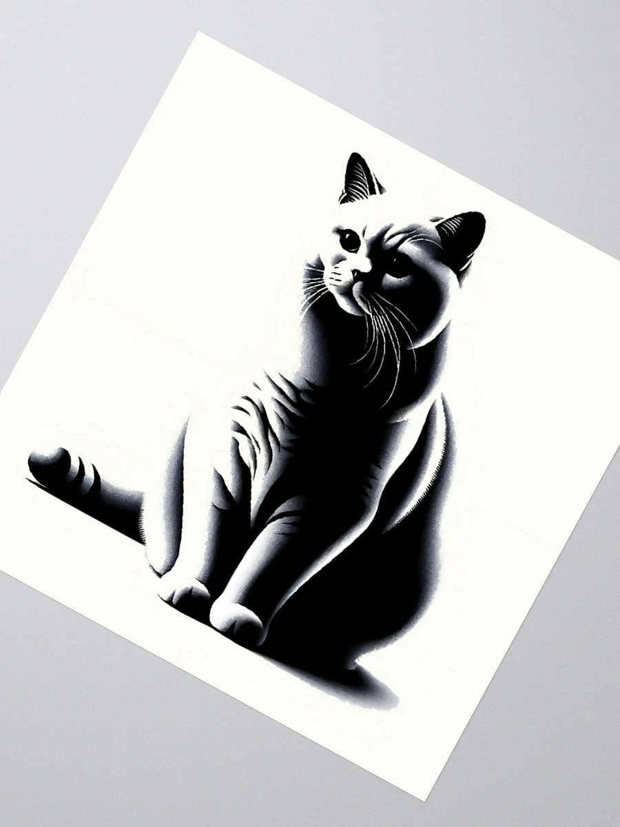 Kiss Cut Stickers: American Shorthair Monochrome product image (2)