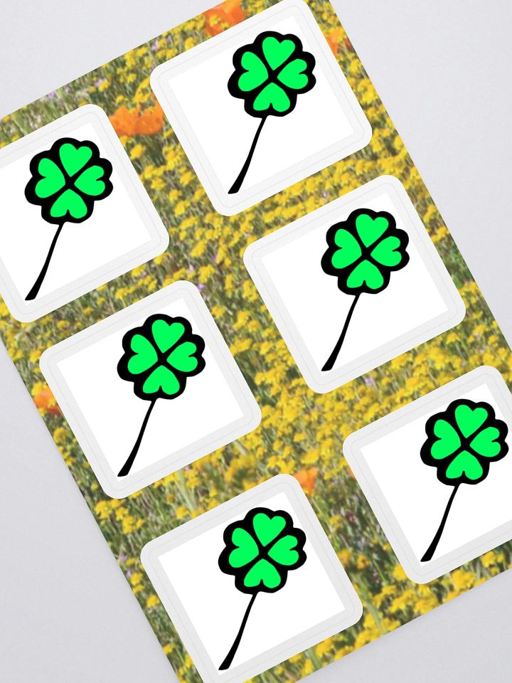 "Clover" Stickers with "Pasture" Background product image (1)
