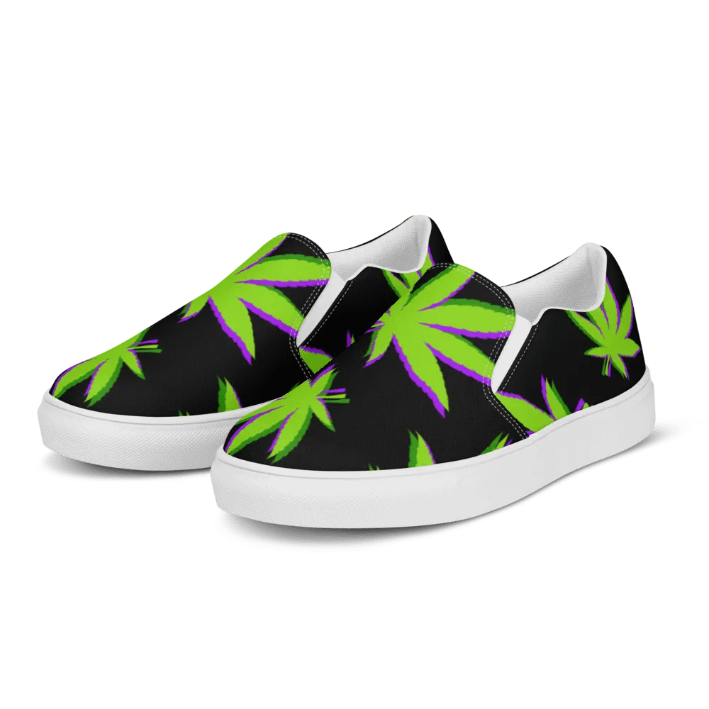 Weed Leafy Men Slip-On Shoes product image (2)