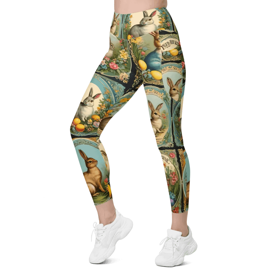 Whimsical Vintage Easter Leggings With Pockets product image (7)