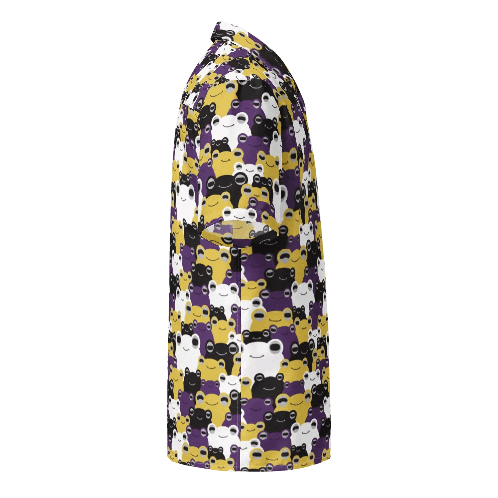 Frog-waiian Shirt Nonbinary Flag Colors product image (10)