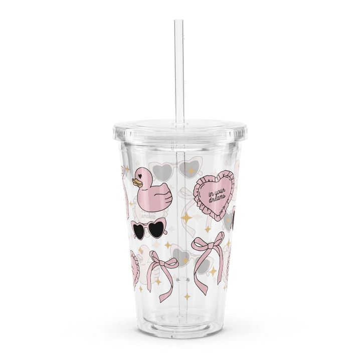 Coquette Girly Stuff Double Wall Clear Plastic Tumbler (16 oz) product image (2)