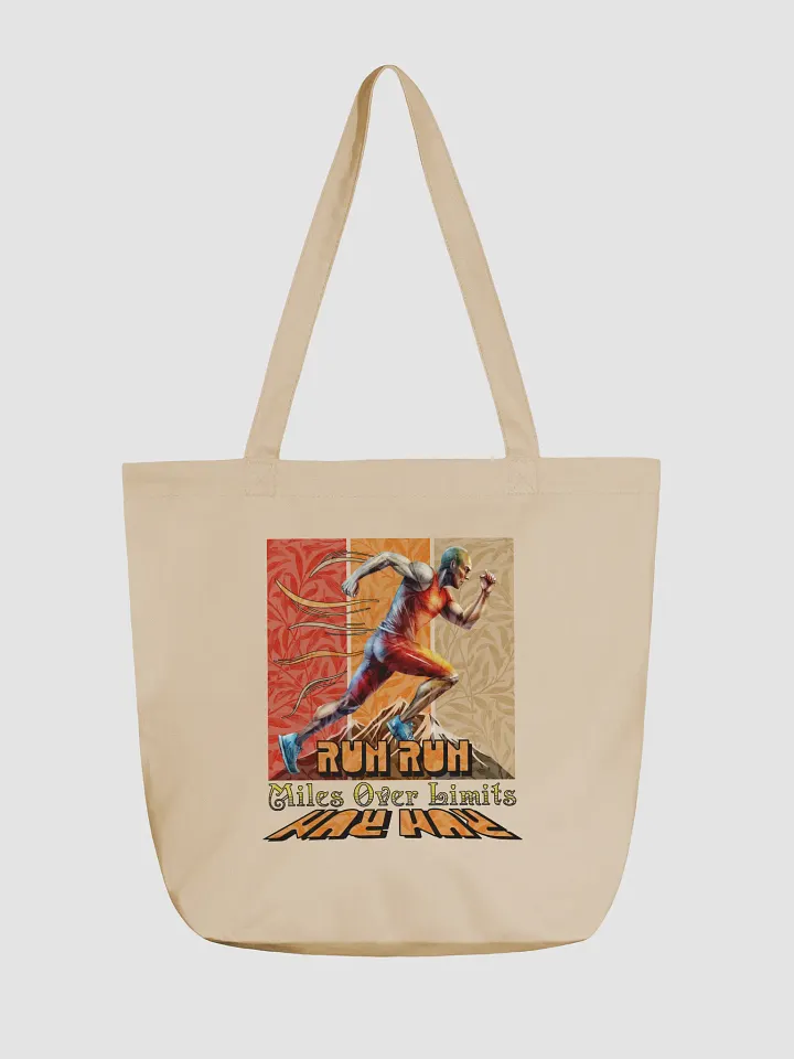 Run Run Miles Over Limits Male Running Limitless Eco-Friendly Tote Bag product image (5)