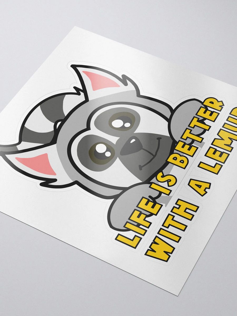 Life Is Better With A Lemur Kiss Cut Sticker product image (3)