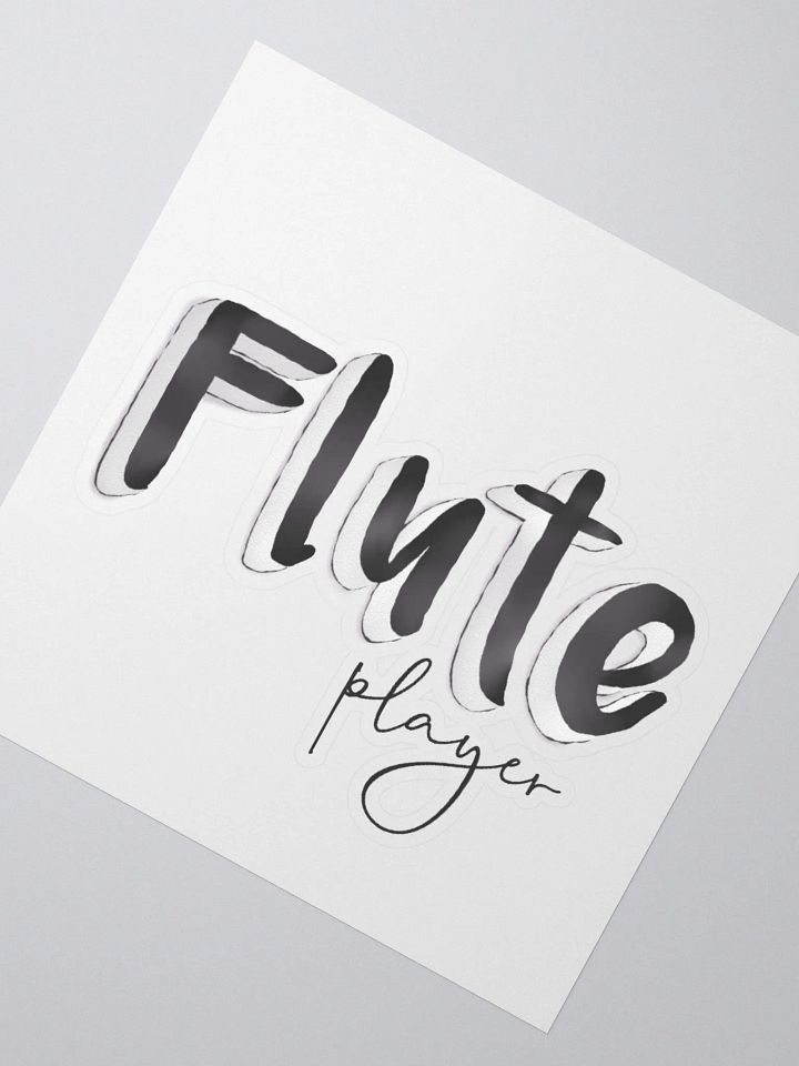 3D Flute Player Typography Sticker product image (2)