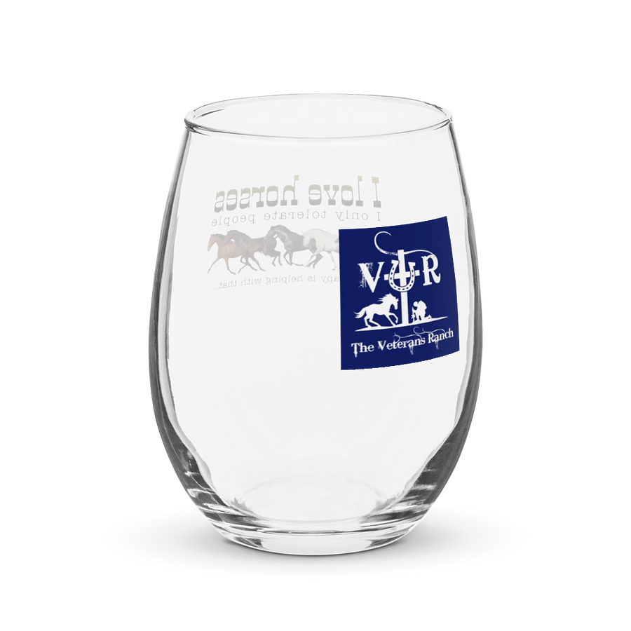 I Love Horses Stemless Wine Glass product image (2)