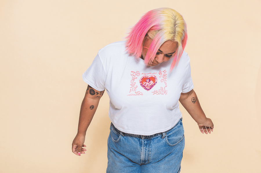 Heart Tee - White product image (5)