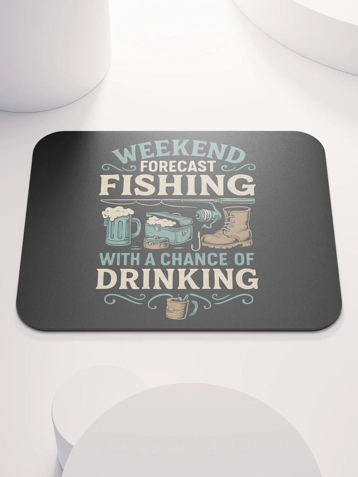 Funny Desk Pad – Fishing Forecast with a Chance of Drinking product image (1)