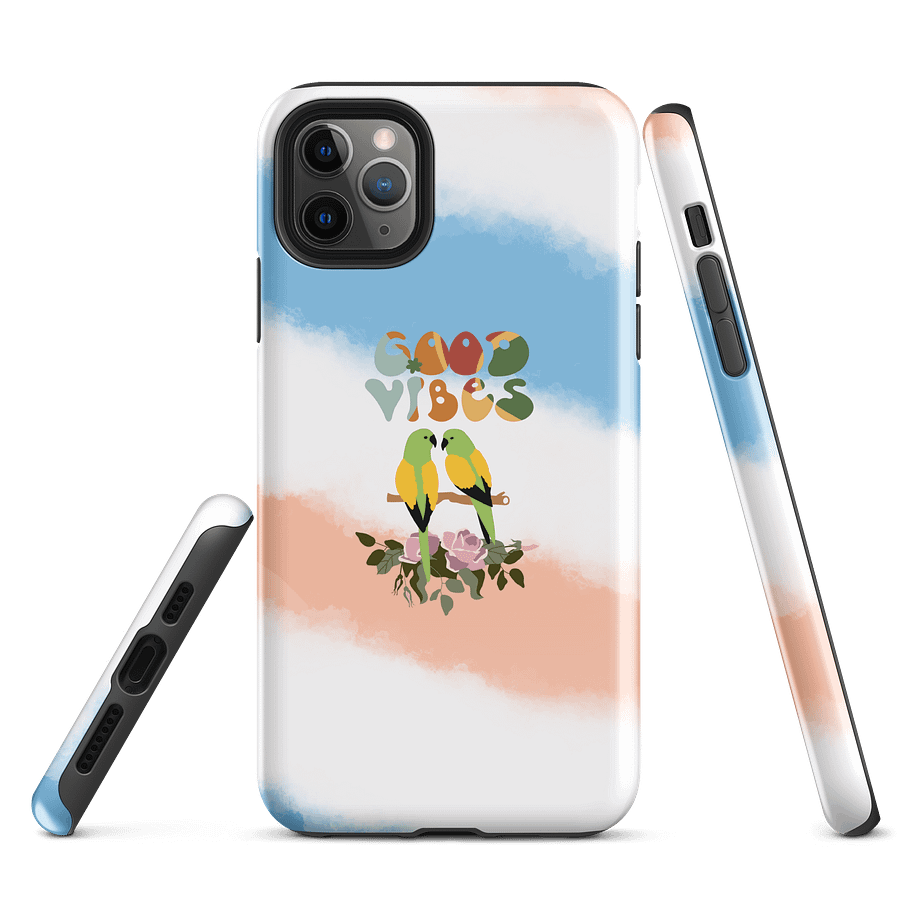 Good Vibes Cartoon Birds iPhone Tough Case product image (3)