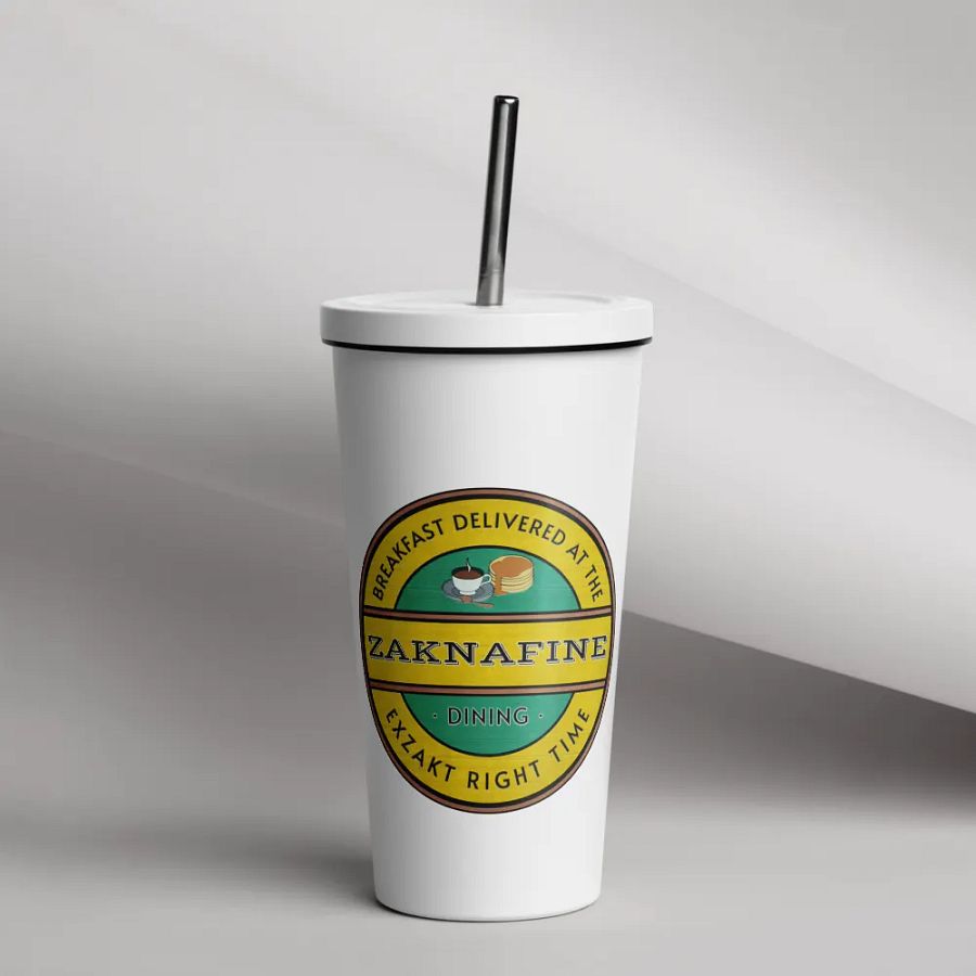 Zaknafine Dining Insulated Tumbler with a Straw product image (8)