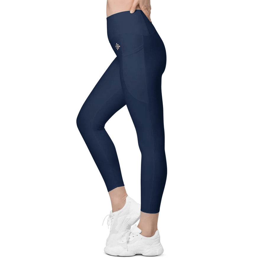 Abstract Blue Leggings with Pockets product image (7)