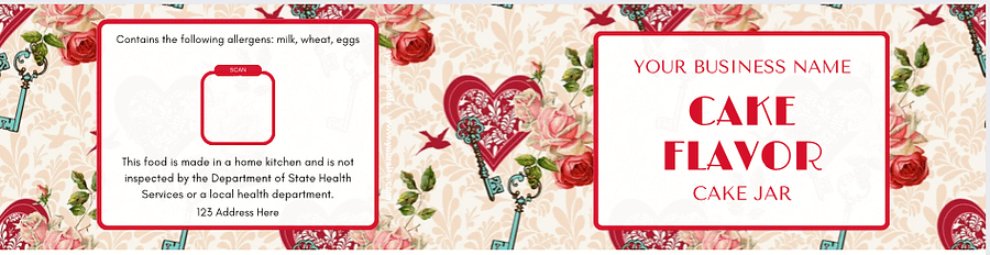 Valentines Heart Cake Jar Label Templates product image (4)