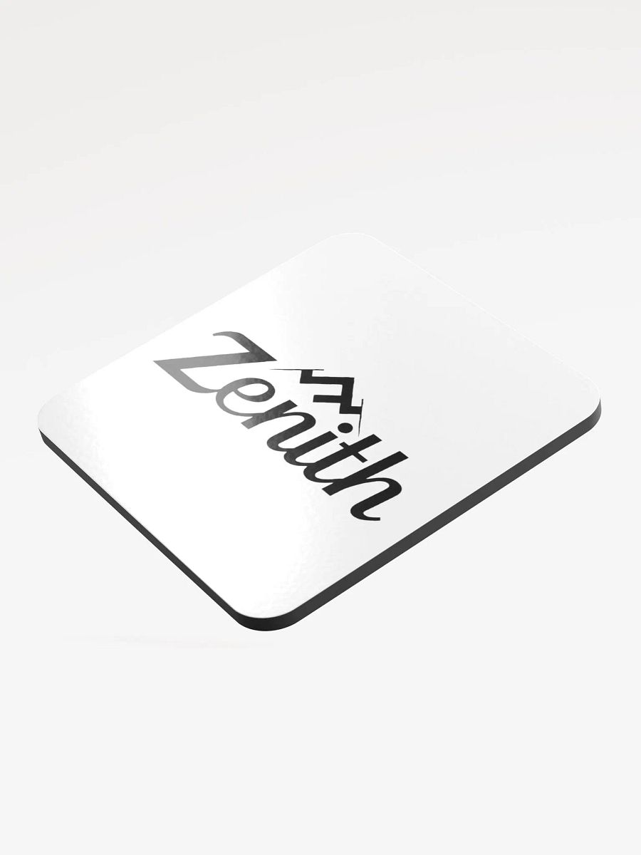 Zenith Eco-Friendly Glossed Cork Coaster - White product image (3)