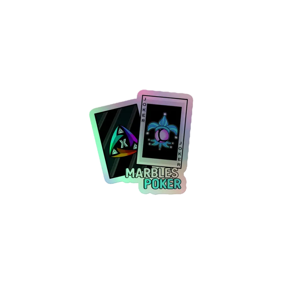 Marbles Poker V2 Holographic Sticker product image (1)