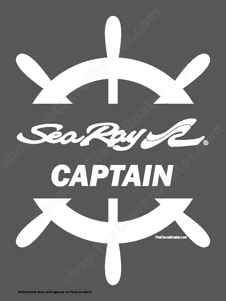 SeaRay Captain - T-Shirt - Dark Shirt w/White Logo product image (2)