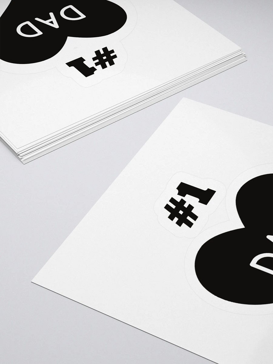DAD #1 Heart Kiss Cut Stickers product image (12)