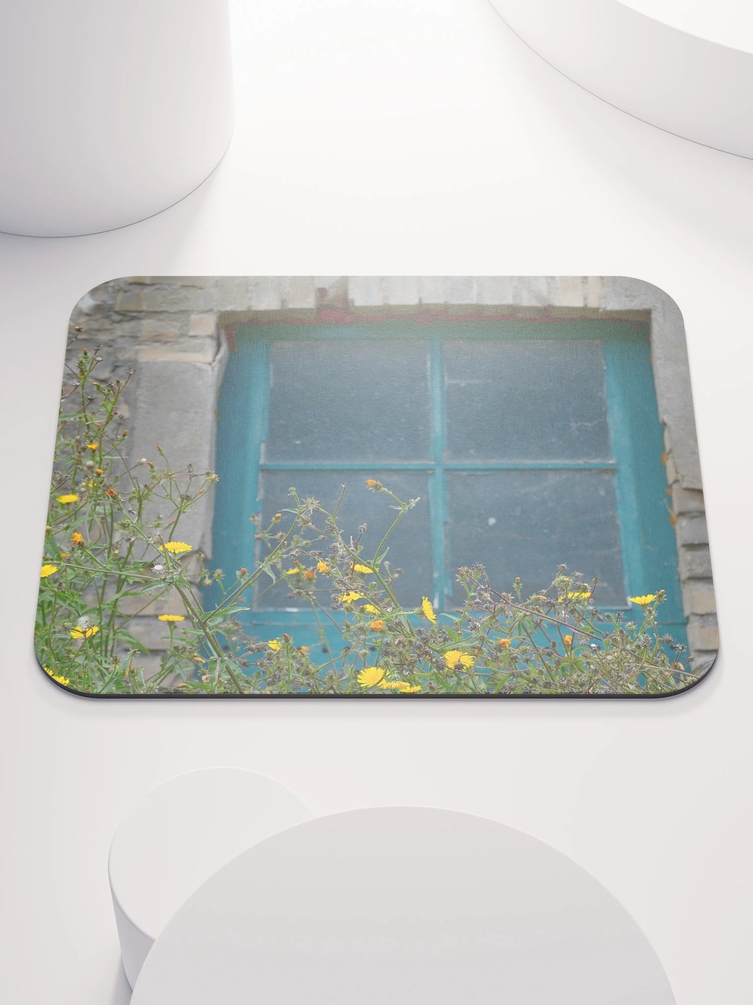 Mauspad - Vintage Fenster mit Wildblumen product image (1)