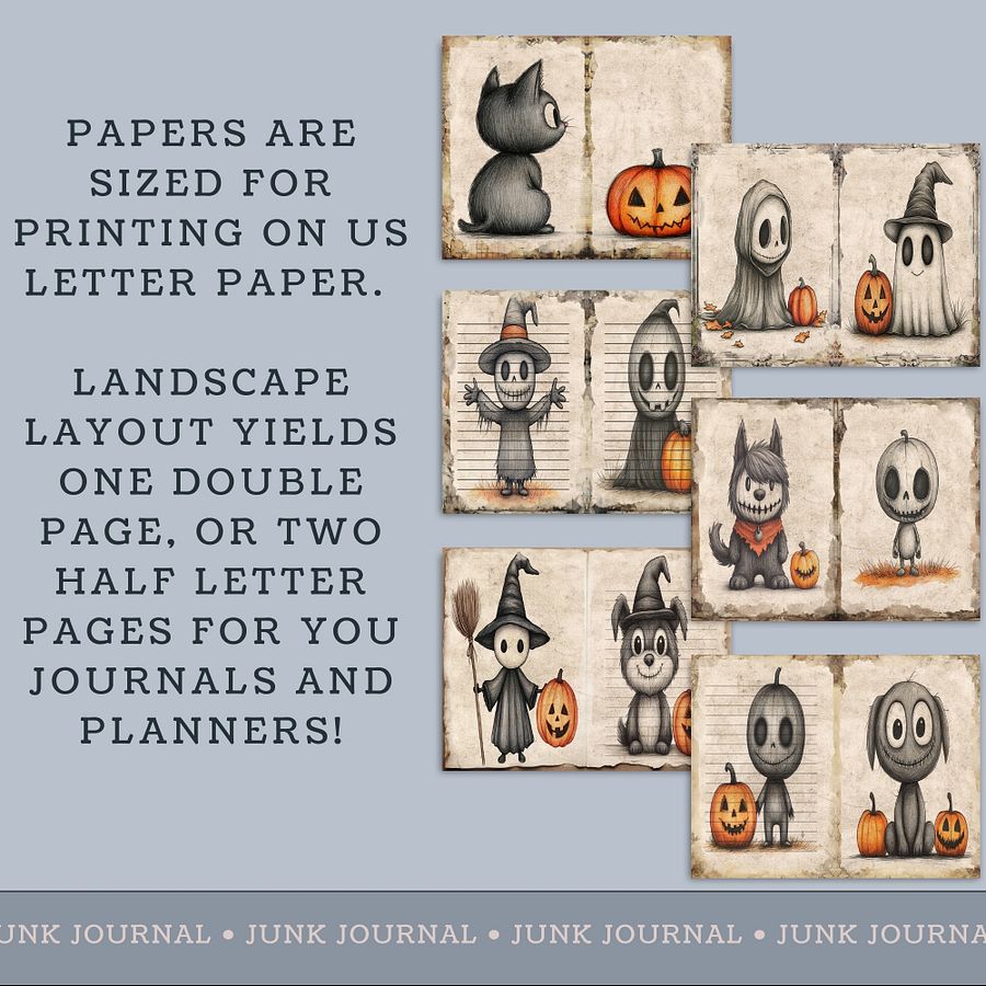 Spooky Halloween - Printable Journal Pages V7 product image (3)