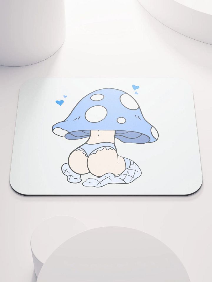 Mushroom Baddie Desk Mat - Light Blue product image (1)