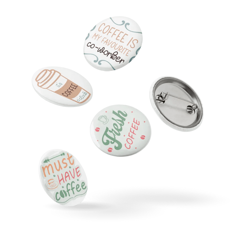 Coffee Lover's Pin Button Set product image (14)