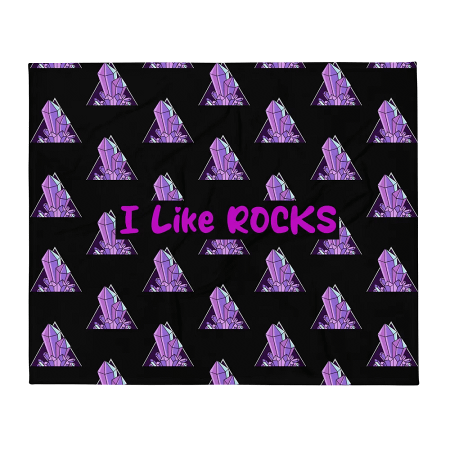 I Like Rocks Throw Blanket product image (1)