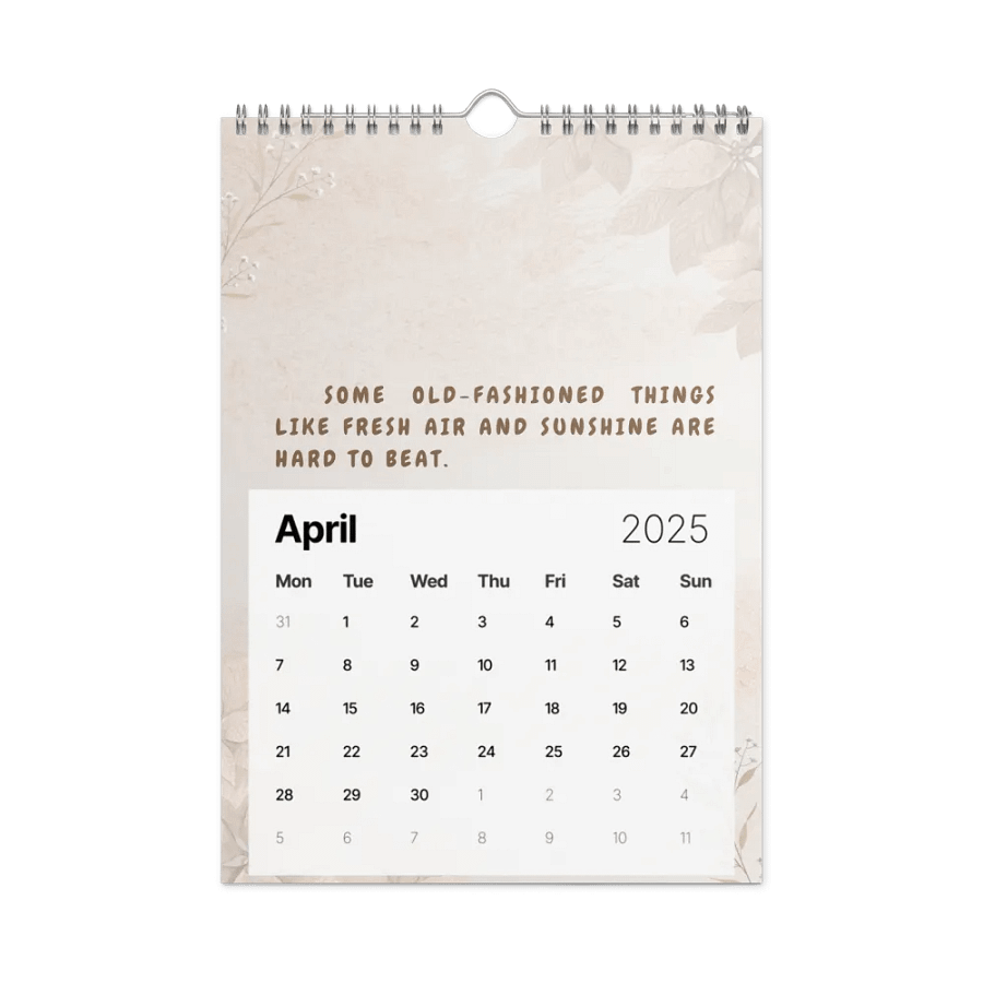FLORAL INSPIRATIONAL QUOTES WALL CALENDAR 2025 product image (1)