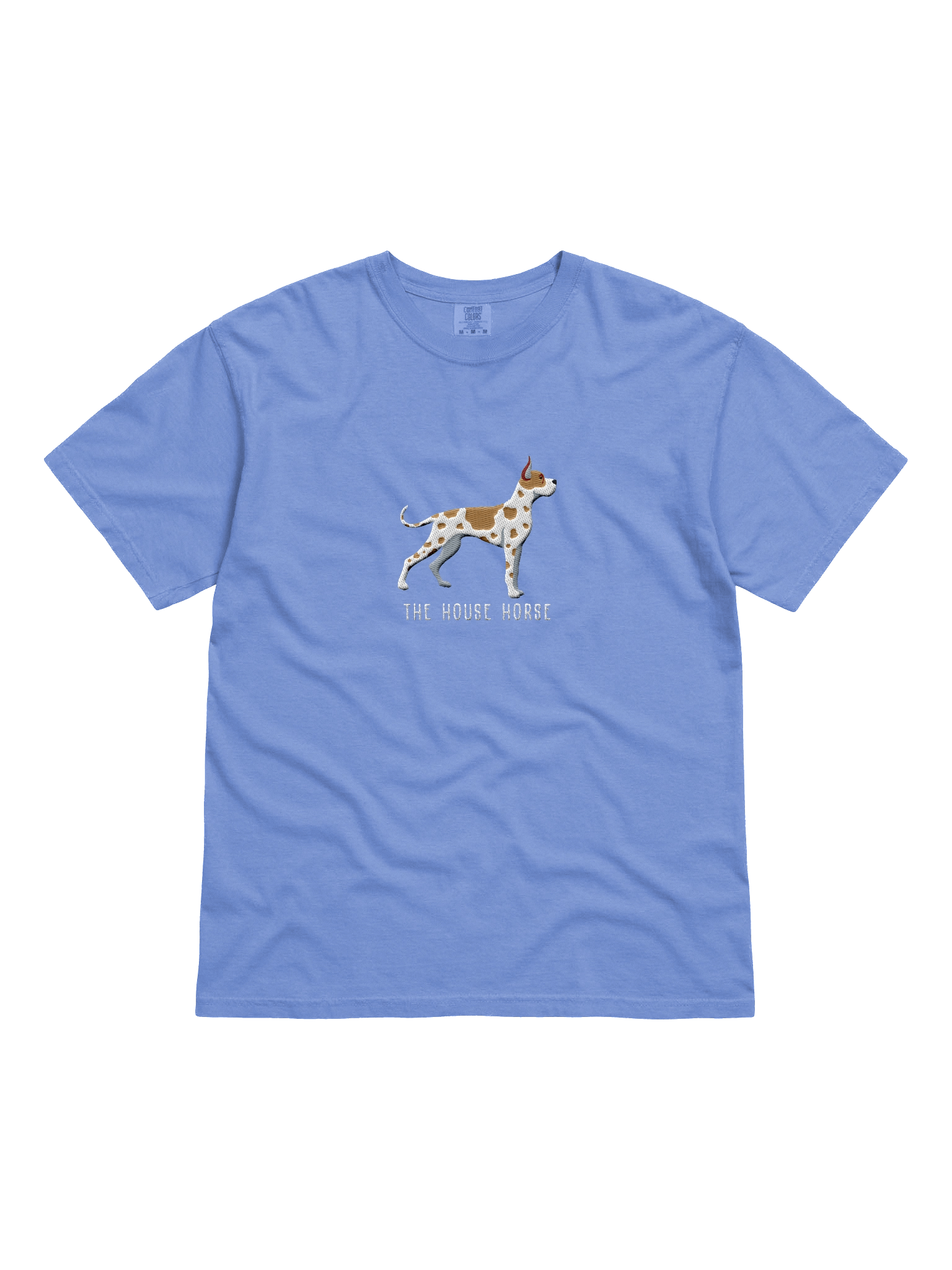 The House Horse T-Shirt(Embroidered) of a Great Dane(Fawn Harlequin, Cropped Ears) product image (31)